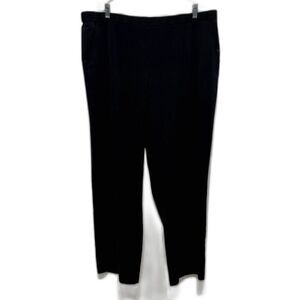 Studio Works Pants Black Work Career Tapered Leg High Rise Business Women sz 24W